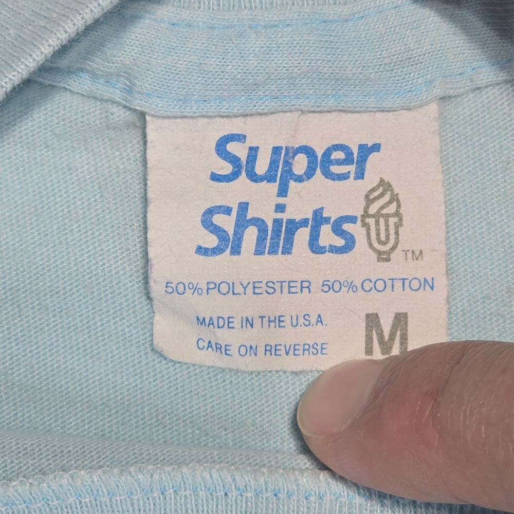 Vintage Super Shirts Oregon Yacht Club T-Shirt Mens Medium Blue Made in USA 80s - Picture 6 of 16